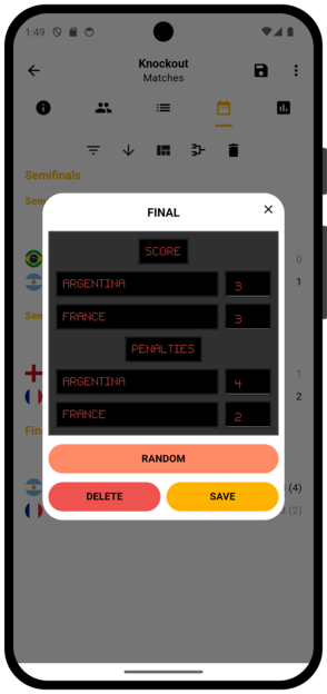 Update match results